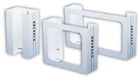 Detecto Scale - GH3 - Glove Box Holder Horizontal Or Vertical Mounted 3-box Capacity White 4 X 10 X 18 Inch Steel