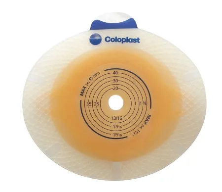 Coloplast - SenSura Flex Xpro - 11045 - Ostomy Barrier SenSura Flex Xpro Trim to Fit  Extended Wear Double Layer Adhesive 70 mm Flange Yellow Code System 5/8-2-1/16 Inch Opening