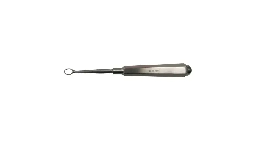 BR Surgical - BR74-13001 - Dermal Curette Br Surgical Piffard 6-1/4 Inch Length Hexagonal Handle Size 1 Tip Straight Fenestrated Oval Tip