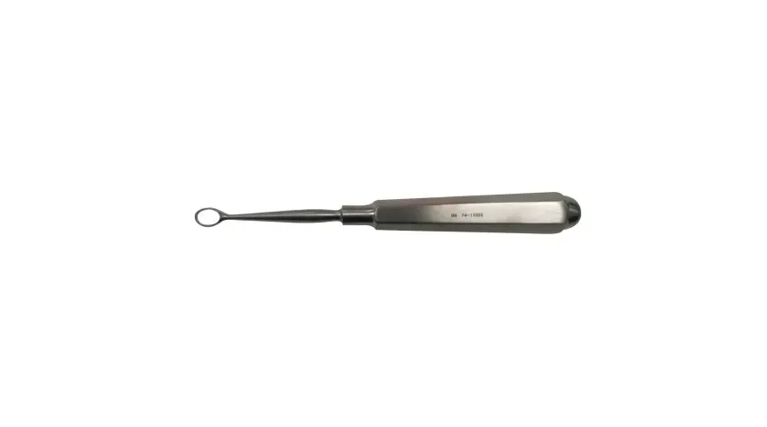 BR Surgical - BR74-13005 - Dermal Curette Br Surgical Piffard 6-1/4 Inch Length Hexagonal Handle Size 5 Tip Straight Fenestrated Oval Tip