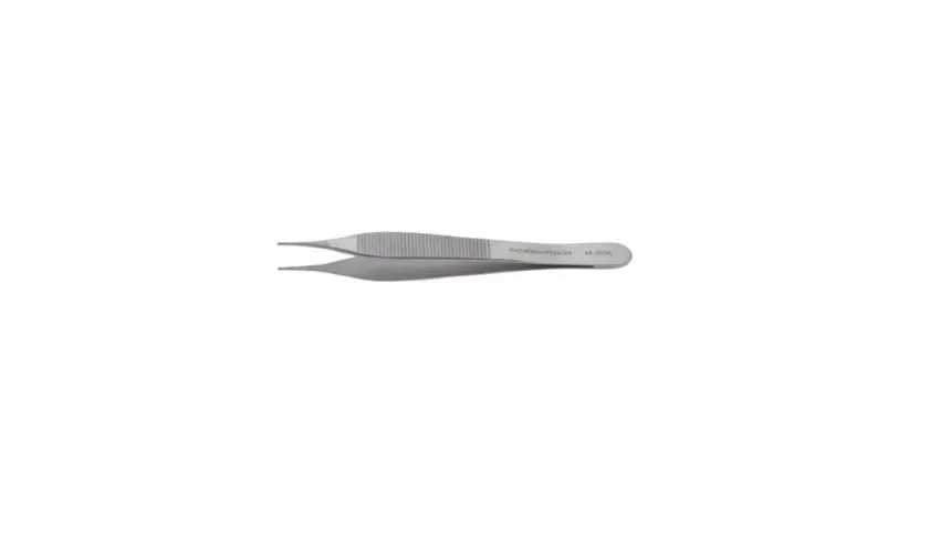 V. Mueller - Snowden-Pencer - 88-0037 - Tissue Forceps Snowden-Pencer Adson 4-3/4 Inch Length Stainless Steel Straight 0.9 mm Tips with 1 X 2 Teeth and Tying Platform