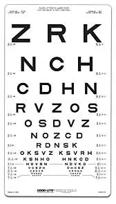 Good-Lite - 800735 - Eye Chart Good-Lite 10 Foot Distance Acuity Test