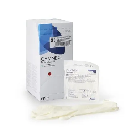 Ansell Healthcare - GAMMEX Non-Latex PI - 20685765 - Ansell GAMMEX Non Latex PI Surgical Glove GAMMEX Non Latex PI Size 6.5 Sterile Polyisoprene Standard Cuff Length Micro Textured White Chemo Tested