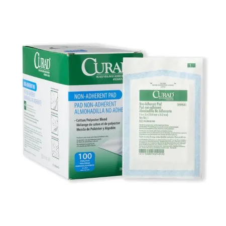 Medline - Curad - NON25700 -  Non Adherent Dressing  Cotton / Polyester 2 X 3 Inch Sterile
