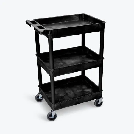 Luxor - From: STC111-B To: STC111-G - Tub Cart, Three Shelves Casters (2 with Locking Brakes), Maximum Weight Capacity 300lbs, Assembly Requi (DROP SHIP ONLY)
