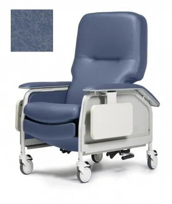 Graham-Field - Lumex Deluxe - FR566G9214 - Clinical Care Recliner Lumex Deluxe Steel Blue Four Tente Swivel Caster  Three Locking Caster