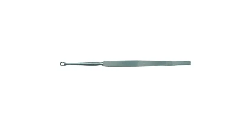BR Surgical - BR75-12902 - Dermal Curette Br Surgical Fox 5-1/2 Inch Length Flat Handle 2 Mm Tip Straight Fenestrated Round Tip