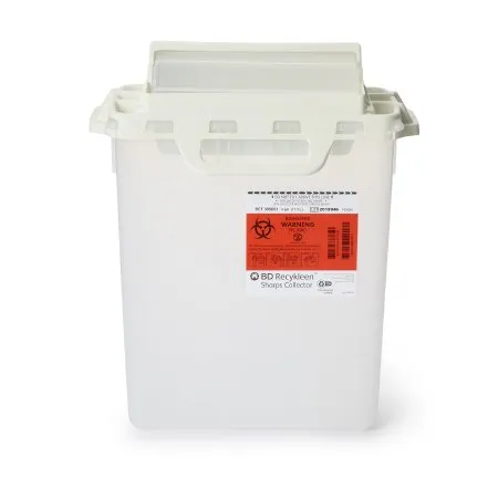 BD Becton Dickinson - Recykleen - 305053 -  Sharps Container  Pearl Base 15 3/4 H X 13 1/2 W X 6 D Inch Horizontal Entry 3 Gallon