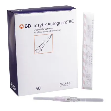 BD Becton Dickinson - Insyte Autoguard BC - 382534 -  Peripheral IV Catheter  20 Gauge 1.16 Inch Button Retracting Safety Needle