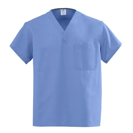 Medline - Angelstat - 610NHGXXL-CA - Scrub Shirt Angelstat 2x-large Hunter Green 1 Pocket Short Sleeve Unisex