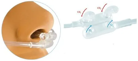 Flexicare - 032-10-126U - Etco2 Nasal Sampling Cannula With O2 Delivery With Oxygen Delivery Flexicare Adult Curved Prong / Nonflared Tip