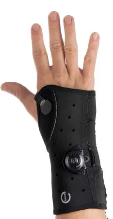 DJO - Exos - 221-22-1111 - Wrist Brace With Boa Exos Thermoformable Polymer / Nylon Right Hand Black 2x-small