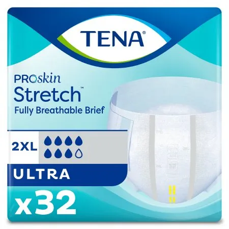 Essity Health & Medical Solutions - 61390 - Essity TENA ProSkin Stretch Ultra Unisex Adult Incontinence Brief TENA ProSkin Stretch Ultra 2X Large Disposable Heavy Absorbency