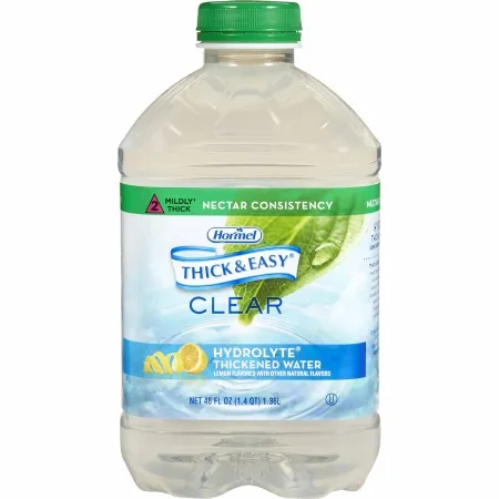 Hormel Food - Thick & Easy Hydrolyte - 12863 - s  Thickened Water  46 oz. Bottle Lemon Flavor Liquid IDDSI Level 2 Mildly Thick