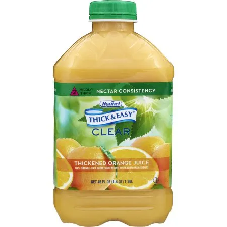 Hormel Food - Thick & Easy - 42161 - s  Thickened Beverage  46 oz. Bottle Orange Flavor Liquid IDDSI Level 2 Mildly Thick