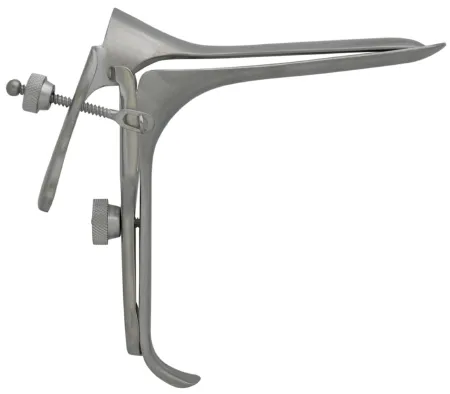 BR Surgical - BR70-12011 - Vaginal Speculum Br Surgical Pederson Nonsterile Surgical Grade German Stainless Steel Medium Left Side Open Reusable Without Light Source Capability
