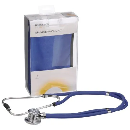 McKesson - 01-768-641-11ARBGM - Brand Reusable Aneroid / Stethoscope Set Brand 23 to 33 cm Adult Cuff Dual Head Sprague Stethoscope Pocket Aneroid