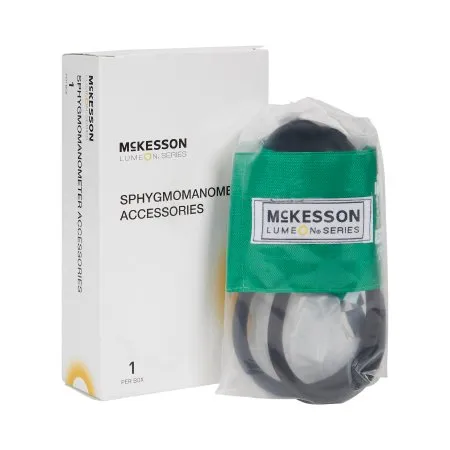 McKesson - 01-865-9CGRGM - LUMEON Reusable Blood Pressure Cuff and Bulb LUMEON 13.9 to 19.5 cm Arm Nylon Cuff Child Cuff