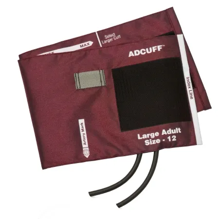American Diagnostic - Adcuff - 845-12XBD-2GM - Reusable Blood Pressure Cuff Adcuff 34 to 50 cm Arm Nylon Cuff Large Adult Cuff