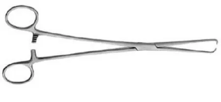 V. Mueller - GA850 - Tenaculum Forceps Braun 9 1/2 Inch Length Stainless Steel NonSterile Ratchet Lock Finger Ring Handle Straight Squared 1 X 1 Prongs