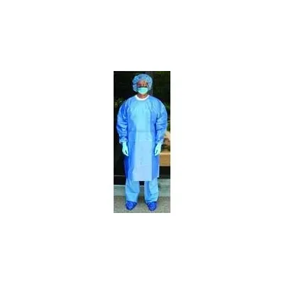 Cardinal Health - 8201CG - Isolation Gown, Poly-Coated SMS, Knit Cuffs, Blue, X-Large, Flat Pack, 10/pk, 10 pk/cs (Continental US Only)