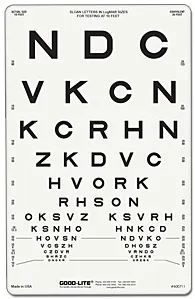Good-Lite - From: 600711 To: 600724 - Eye Chart 10 Foot Distance Acuity Test