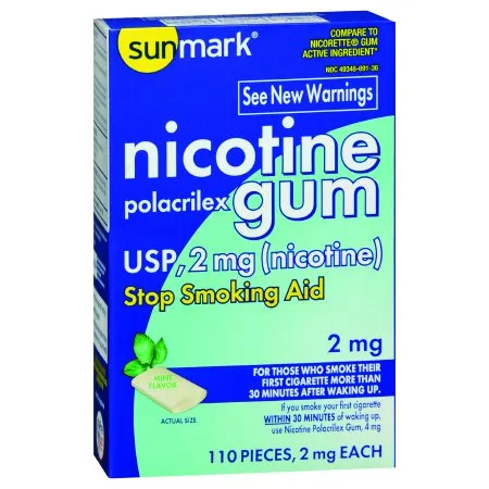 Sunmark - 49348069136 - Stop Smoking Aid sunmark 2 mg Strength Gum