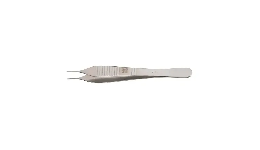 Integra Lifesciences - Miltex - 6118 - Dressing Forceps Miltex Adson 4-3/4 Inch Length Or Grade German Stainless Steel Nonsterile Nonlocking Thumb Handle Straight Serrated Tip