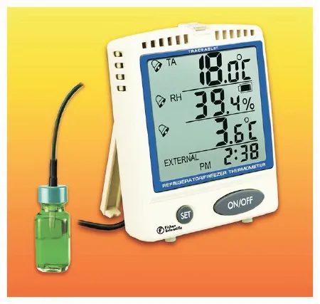 Fisher Scientific - Fisherbrand Traceable Memory-Card - 15081110 - Digital Thermometer / Hygrometer With Alarm Fisherbrand Traceable Memory-card Fahrenheit / Celsius -22° To +158°f (-30° To +70°c) Stainless Steel Probe Multiple Mounting Options Battery Op