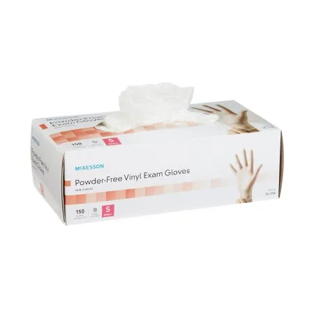McKesson - 14-134 - Exam Glove Small NonSterile Vinyl Standard Cuff Length Smooth Clear Not Rated