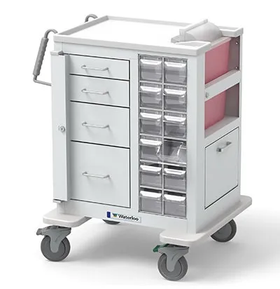 Waterloo Industries - MSWA-3469-WHT - Phlebotomy Cart 24.5 X 27 X 37.25 Inch
