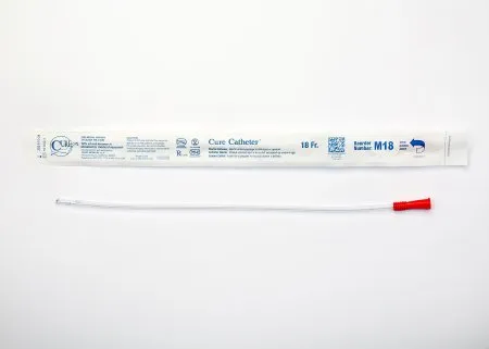 Convatec Cure Medical - Cure Catheter - M18 - Cure Medical  Urethral Catheter  Straight Tip Uncoated PVC 18 Fr. 16 Inch
