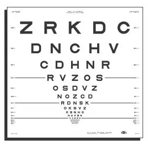Good-Lite - 500017 - Eye Chart Good-lite 13 Foot Distance Acuity Test