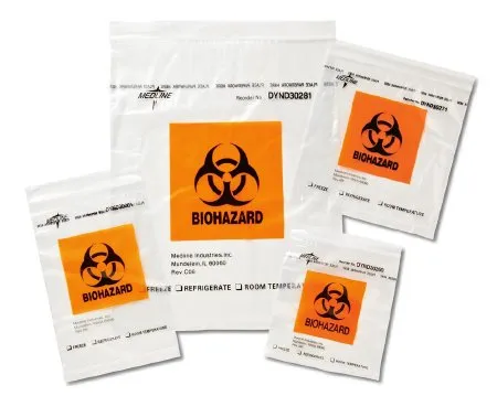 Medline - DYND30261 - Zip Style Biohazard Specimen Bags