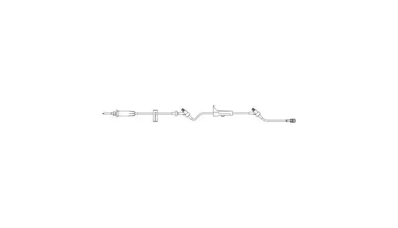 B Braun Medical - Caresite - 354203 - B. Braun  Primary IV Administration Set  Gravity 2 Ports 15 Drops / mL Drip Rate Without Filter 104 Inch Tubing Solution
