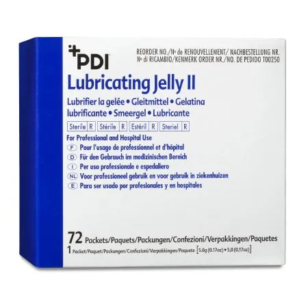 Professional Disposables - PDI Lubricating Jelly II - T00250 - Lubricating Jelly PDI Lubricating Jelly II 5 Gram Individual Packet Sterile