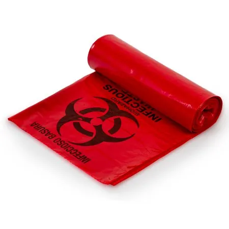 Colonial Bag - HXR46-3 - Infectious Waste Bag Colonial Bag 45 gal. Red Bag LLDPE 40 X 46 Inch