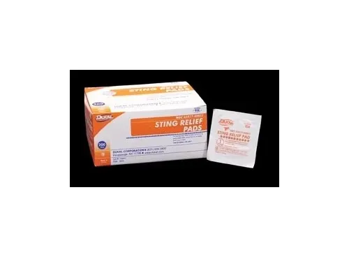 Dukal - 856 - Sting Relief Pad, Medium, 2-Ply, 200/bx, 20 bx/cs (Not Available for sale into Canada)