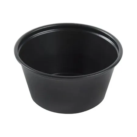 RJ Schinner - Solo - P200BLK - Co  Souffle Cup  2 oz. Black Plastic Disposable