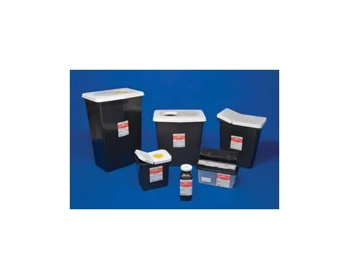 Cardinal Health - 8618RC - Hazardous Waste Container , Slide Lid, Black, 18 Gal, 5/cs (Continental US Only)