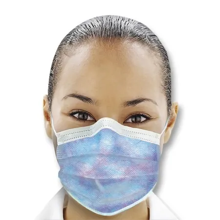 SPS Medical Supply - Isofluid Plus - GPLUSKA - Procedure Mask Isofluid Plus Pleated Earloops One Size Fits Most Multi-Color NonSterile ASTM Level 1 Adult
