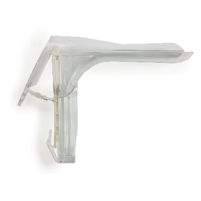 McKesson - From: 16-8312 To: 16-8314  Vaginal Speculum  Graves NonSterile Office Grade Acrylic Small Double Blade Duckbill Disposable Corded Light Source Compatible