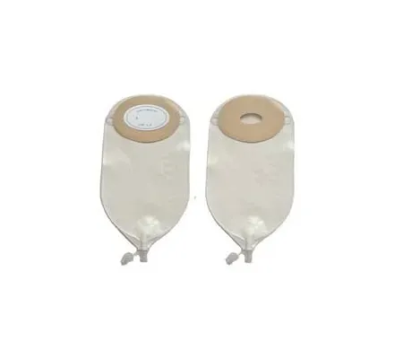 Nu-Hope - 8654fv-C - Adult Post-Op Urine Pouch Oval C Trim To Fit 1-3/16" X 2-1/4" With Flutter Valve, Convex.  Durable Vinyl Is Strong And Lightweight, Easy Application.