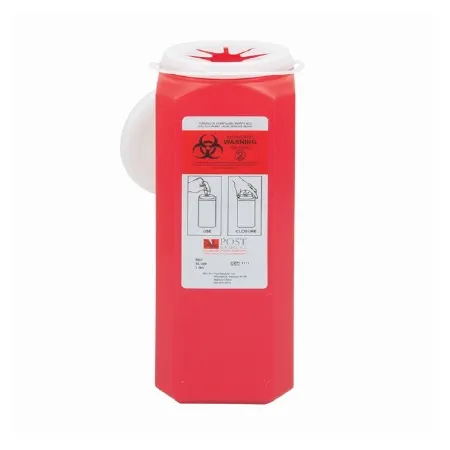 Post Medical - Leaktight - SL200 - Sharps Container Leaktight Red Base Vertical Entry 0.5 Gallon