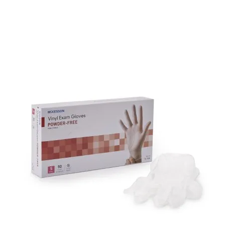McKesson - 14-164 - Confiderm Exam Glove Confiderm Small NonSterile Vinyl Standard Cuff Length Smooth Clear Not Rated
