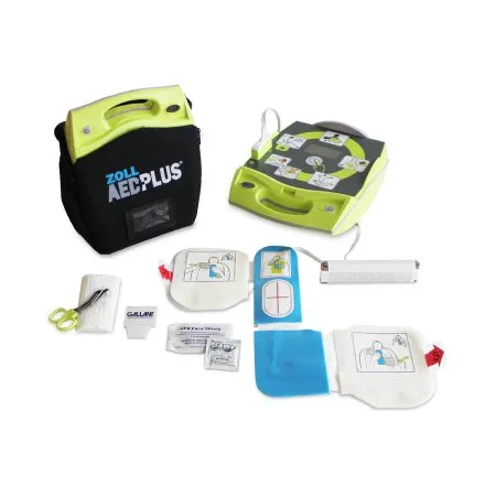 Zoll Medical - 8000-004007-01 - Fully-Automatic AED Plus with Medical Prescription, AED Cover, Plus RX Medical Prescription, CPR-D-Padz Electrode, (10) CR123a Batteries & Carry Case