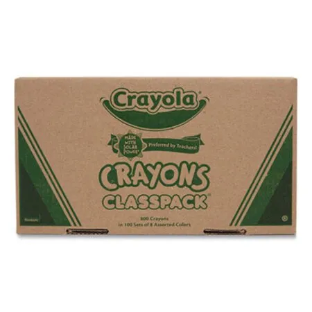 Crayola - CYO-528008 - Classpack Regular Crayons, 8 Colors, 800/box