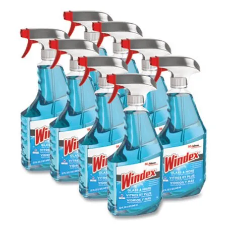 Windex - SJN-322338 - Ammonia-d Glass Cleaner, Fresh, 32 Oz Spray Bottle, 8/carton