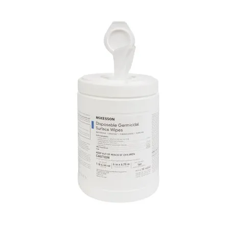McKesson - 50-66160 - Surface Disinfectant Premoistened Manual Pull Wipe 160 Count Canister Alcohol Scent NonSterile