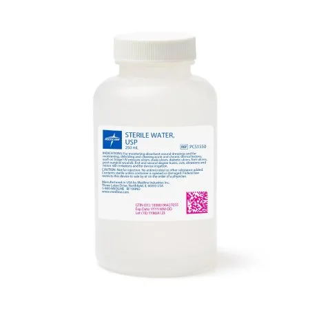 Medline - PCS1550 - Irrigation Solution Sterile Water  Preservative Free Not for Injection Bottle 250 mL